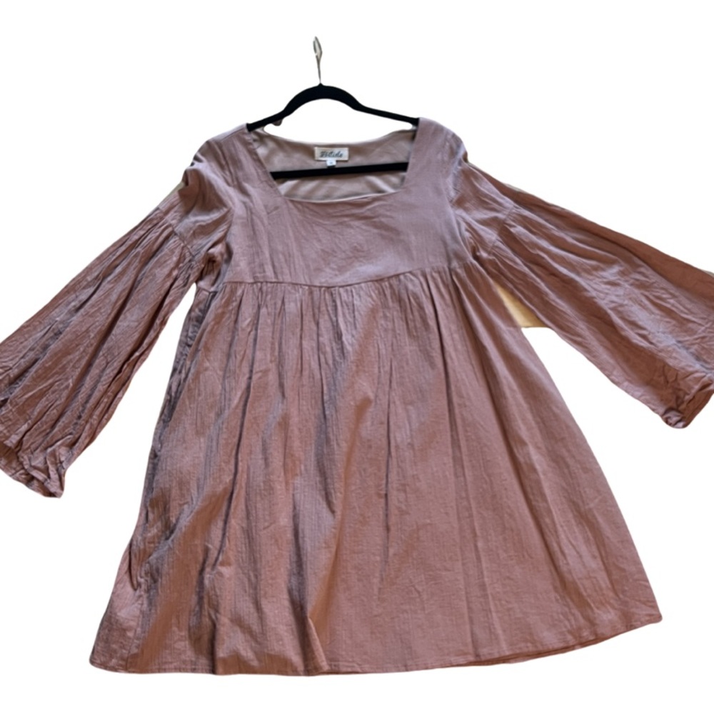 Listicle Peach Baby Doll Dress | M